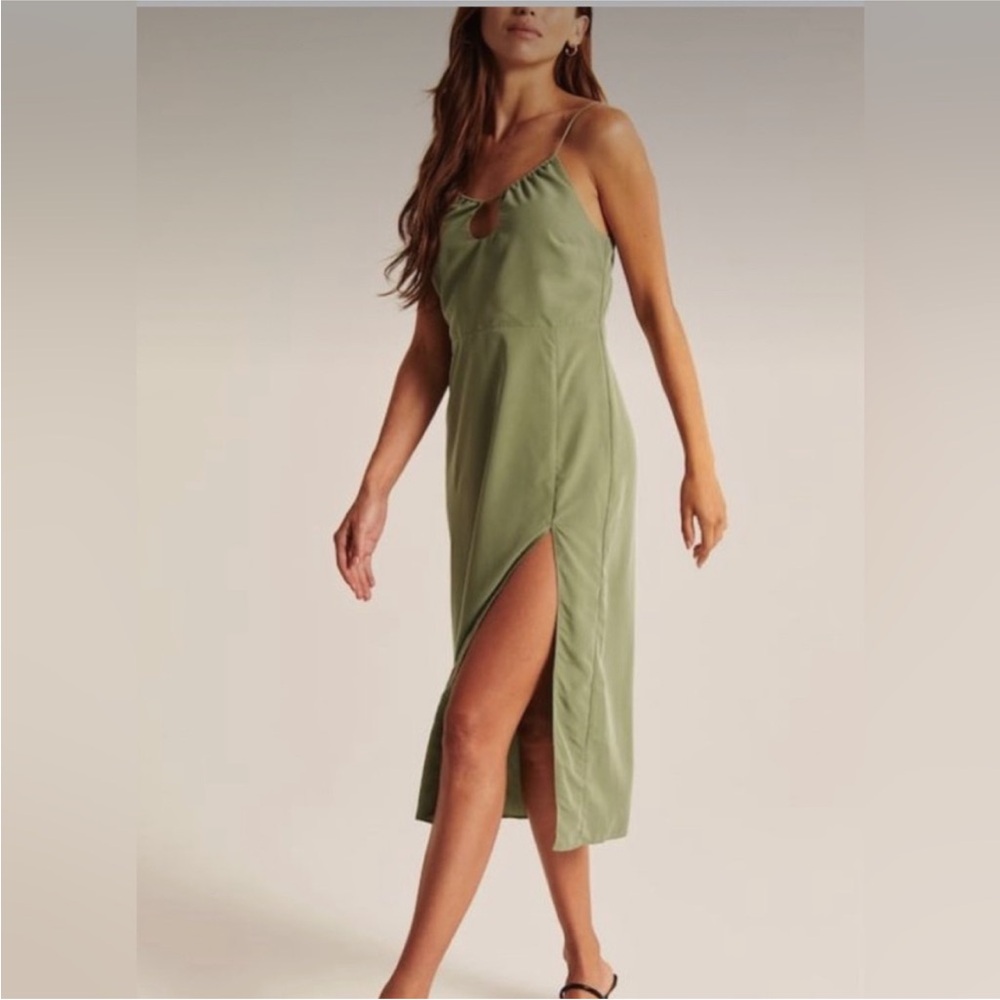 Abercrombie & Fith green keyhole midi